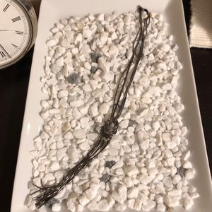 Dark metal gray necklace